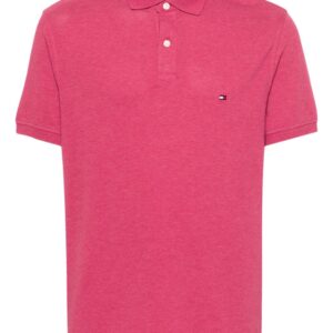 Tommy Hilfiger logo-embroidered textured-finish polo shirt
