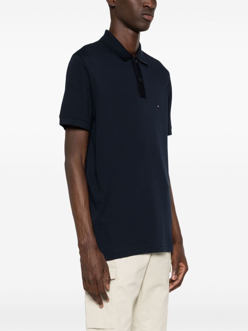 Tommy Hilfiger logo-embroidered organic cotton polo shirt - Image 3