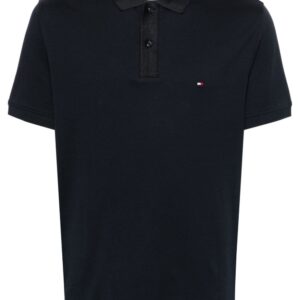 Tommy Hilfiger logo-embroidered organic cotton polo shirt