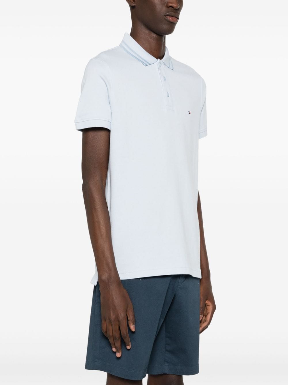 Tommy Hilfiger logo-embroidered organic cotton polo shirt - Image 3