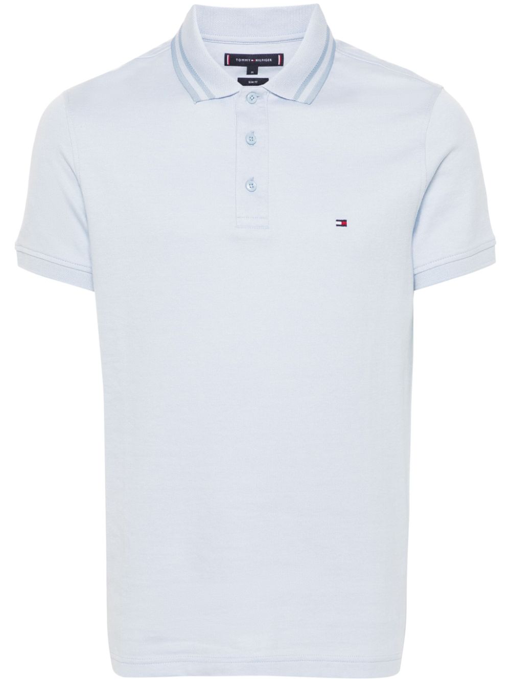Tommy Hilfiger logo-embroidered organic cotton polo shirt