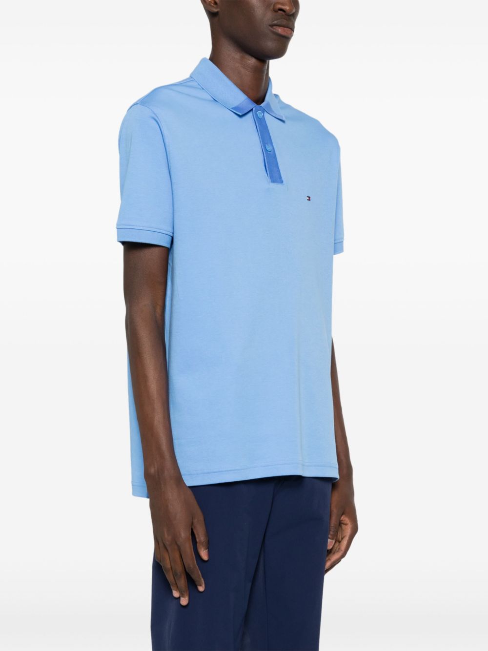 Tommy Hilfiger logo-embroidered organic cotton polo shirt - Image 3