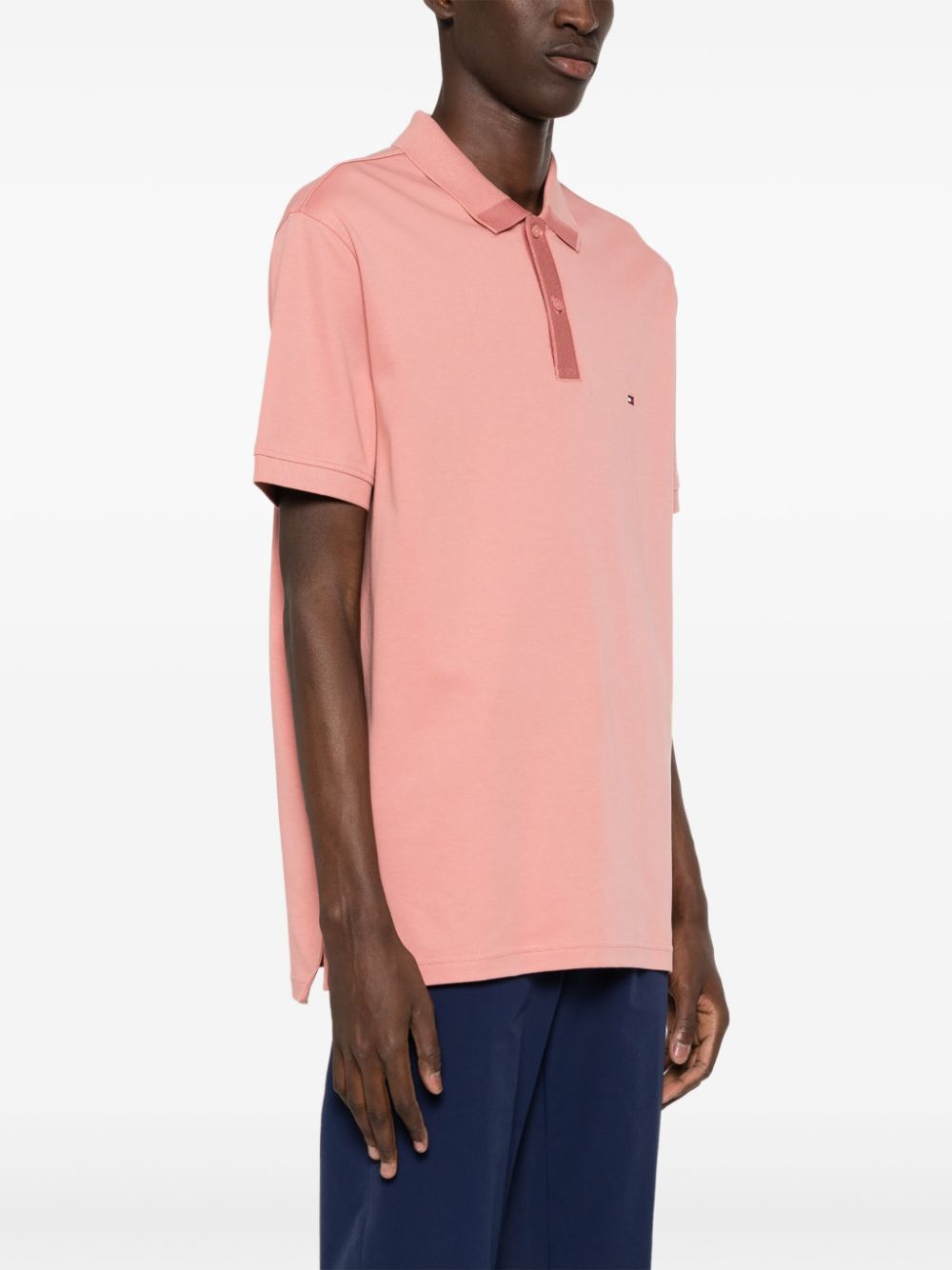 Tommy Hilfiger logo-embroidered organic cotton polo shirt - Image 3