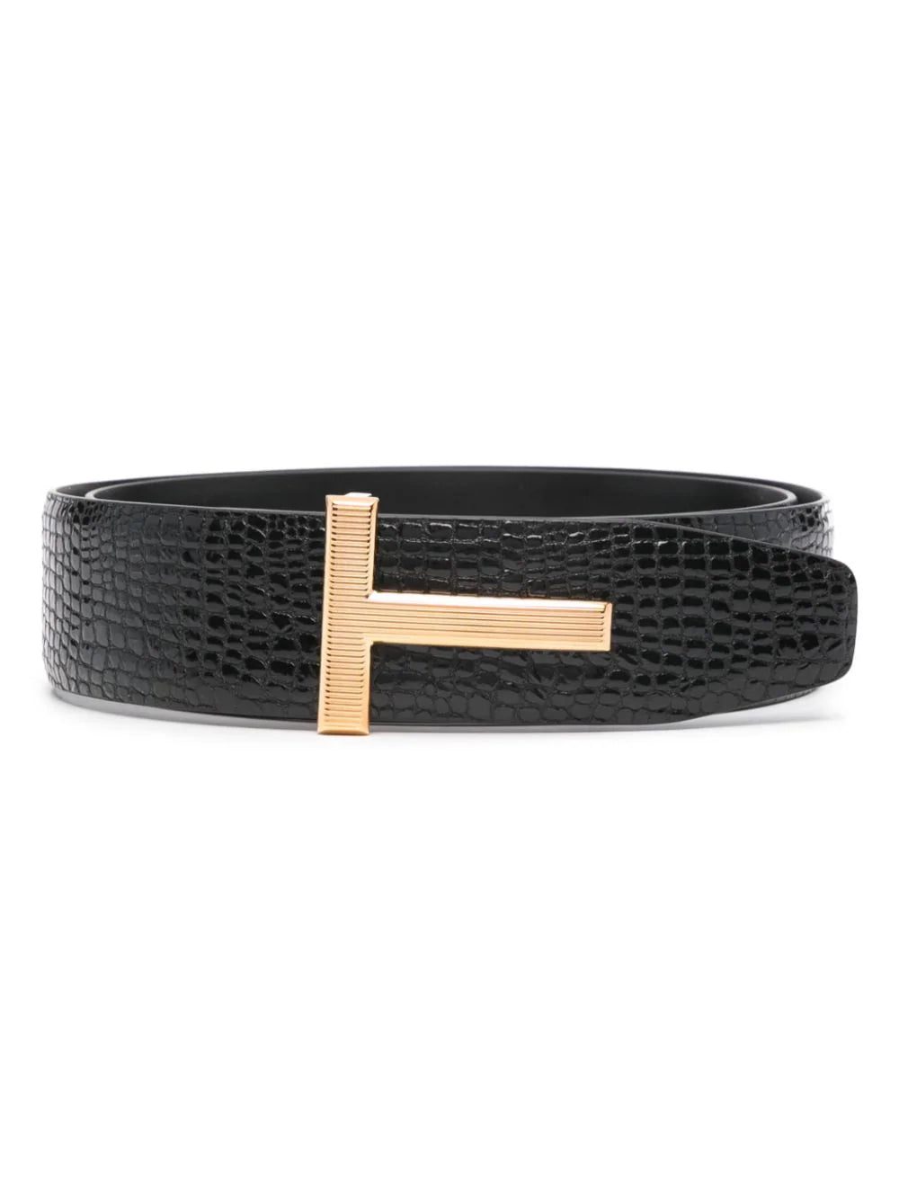 TOM FORD embossed-crocodile leather belt