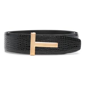 Louis Vuitton embossed-crocodile leather belt