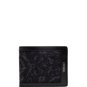Versace patterned-jacquard bi-fold wallet