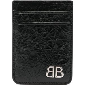 Balenciaga Monaco Magnet leather card holder