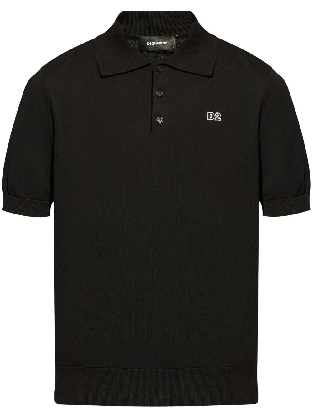 DSQUARED2 logo patch polo shirt