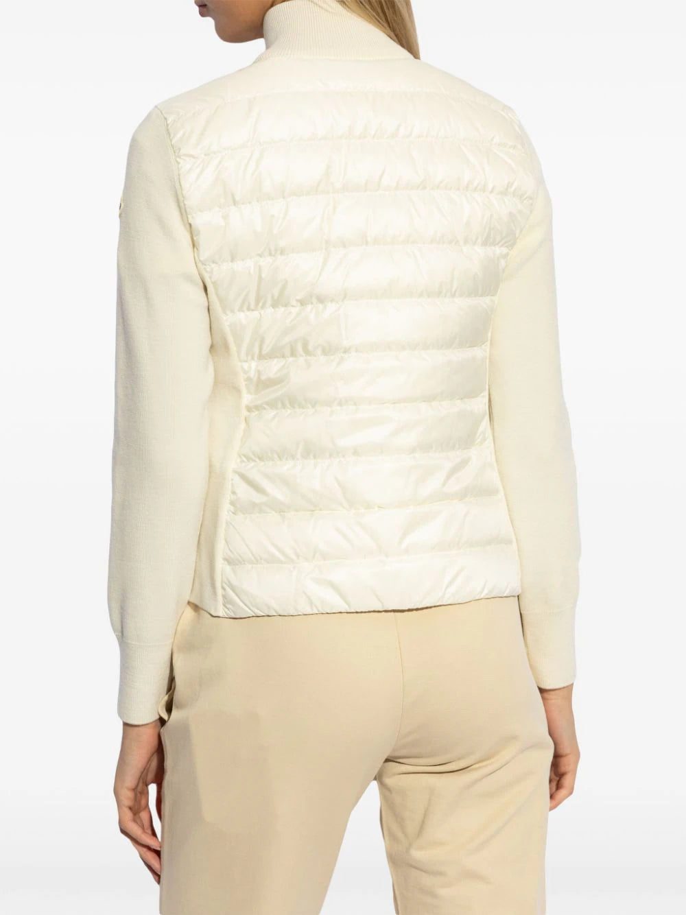 Moncler logo-appliqué panelled puffer jacket - Image 4