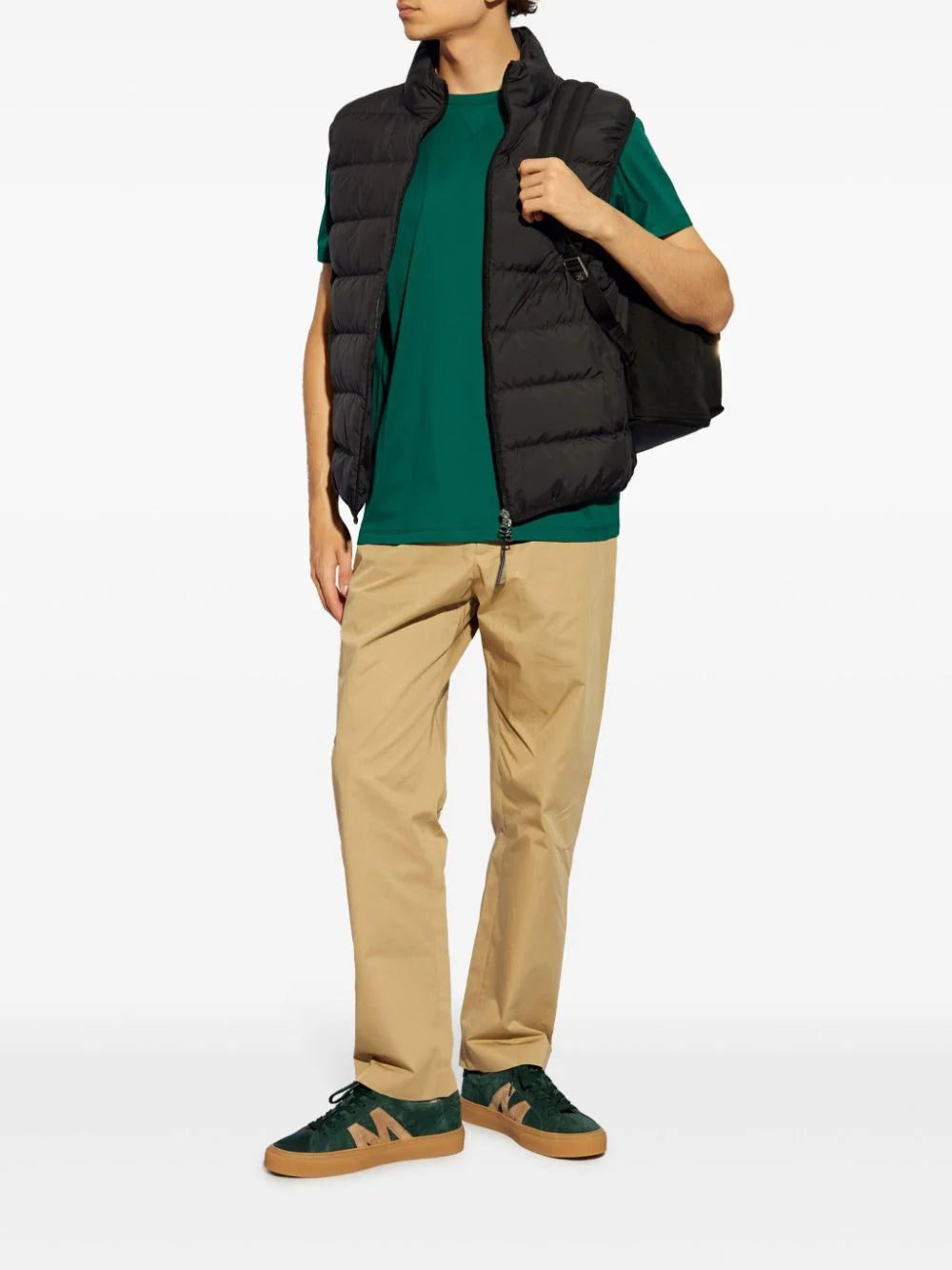 Moncler mock neck logo patch down gilet - Image 2