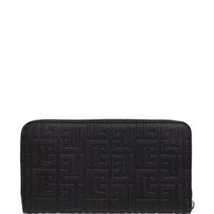Balmain logo-print leather wallet
