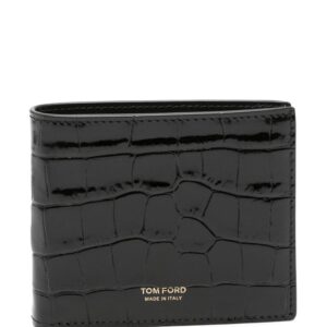 TOM FORD croc-effect glossy wallet