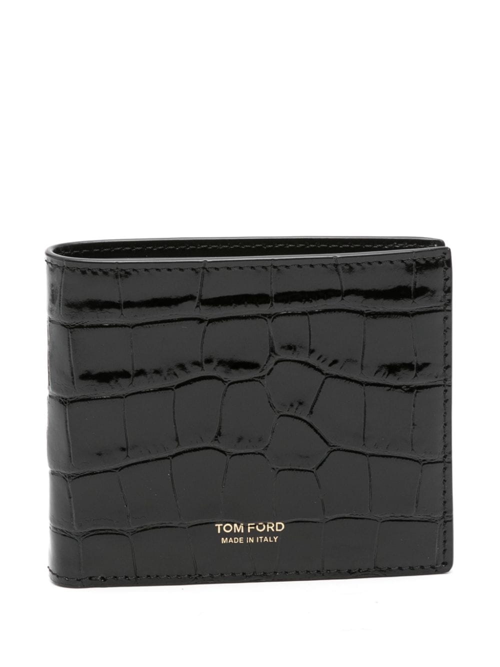 TOM FORD croc-effect glossy wallet