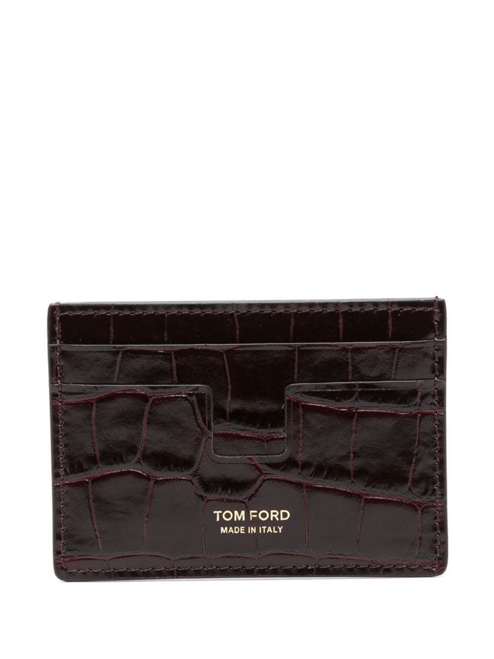 TOM FORD croc-effect money clip card holder