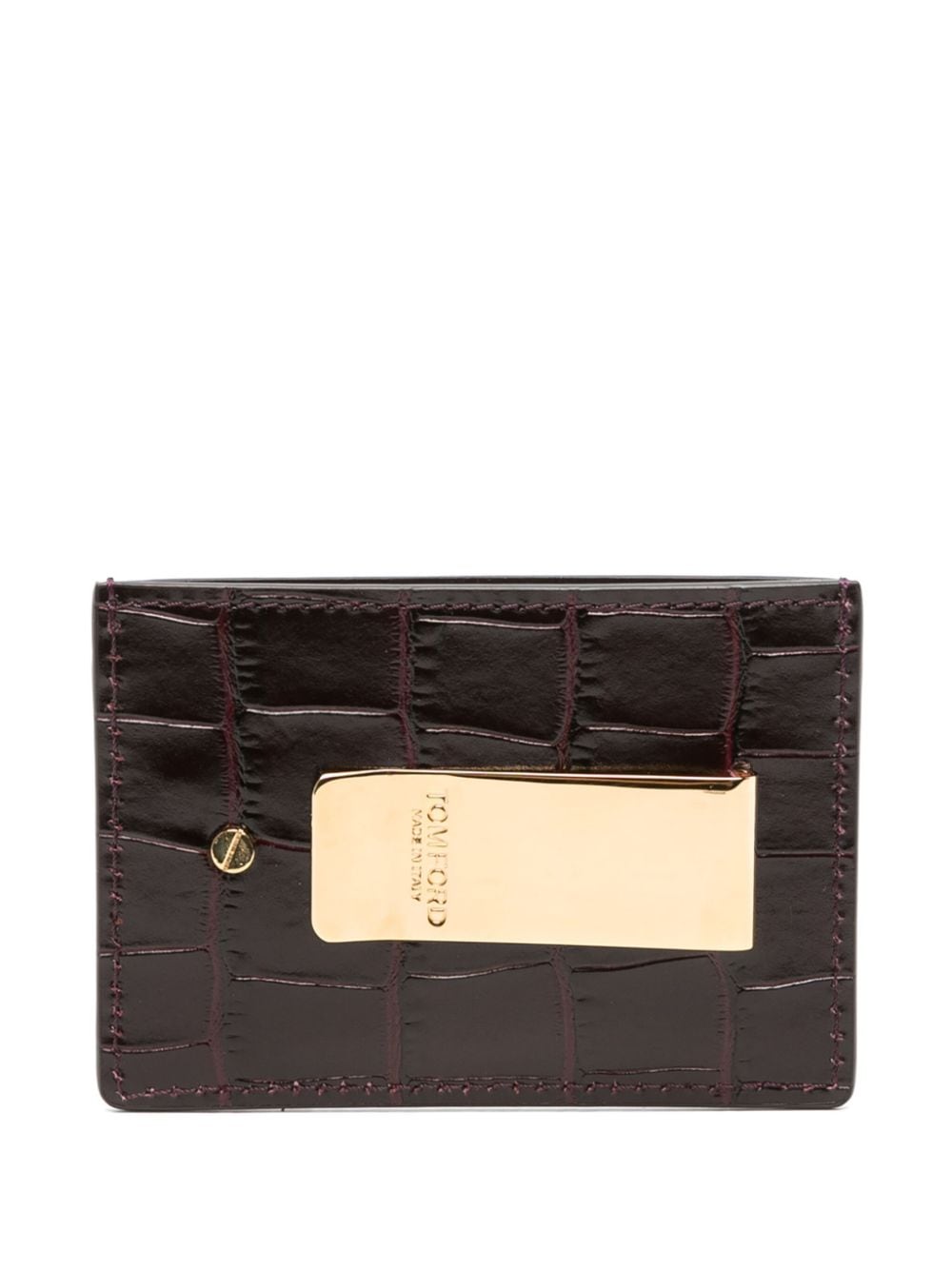 TOM FORD croc-effect money clip card holder - Image 2