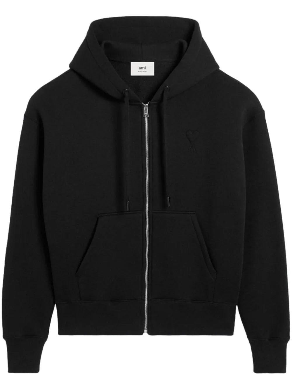 AMI Paris Ami de Coeur zipped cotton hoodie