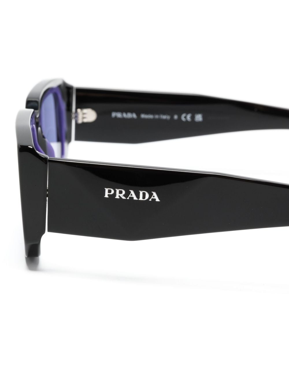 Prada Eyewear logo-lettering rectangle-frame sunglasses - Image 3