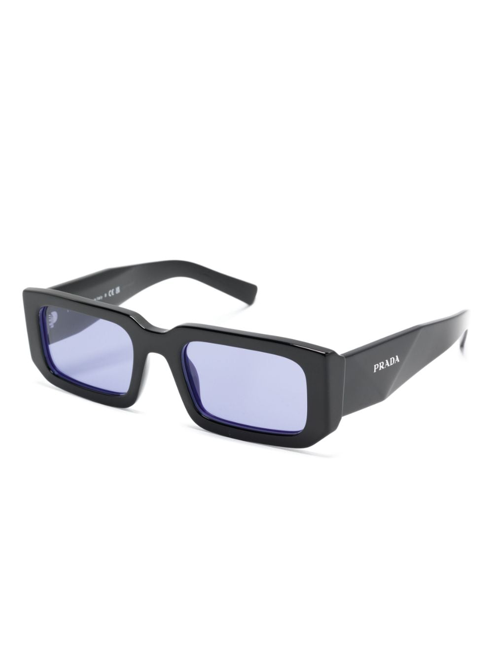 Prada Eyewear logo-lettering rectangle-frame sunglasses - Image 2