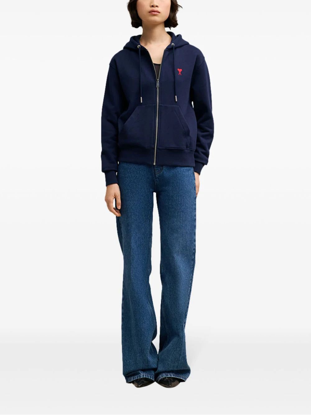 AMI Paris Ami de Coeur organic cotton hoodie - Image 2