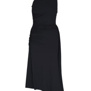 Michael Kors ruched one-shoulder midi dress