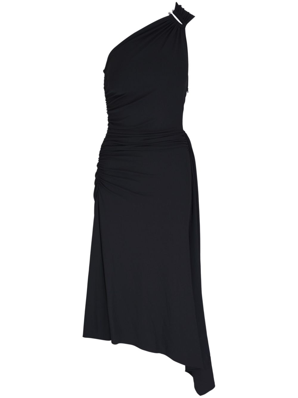 Michael Kors ruched one-shoulder midi dress