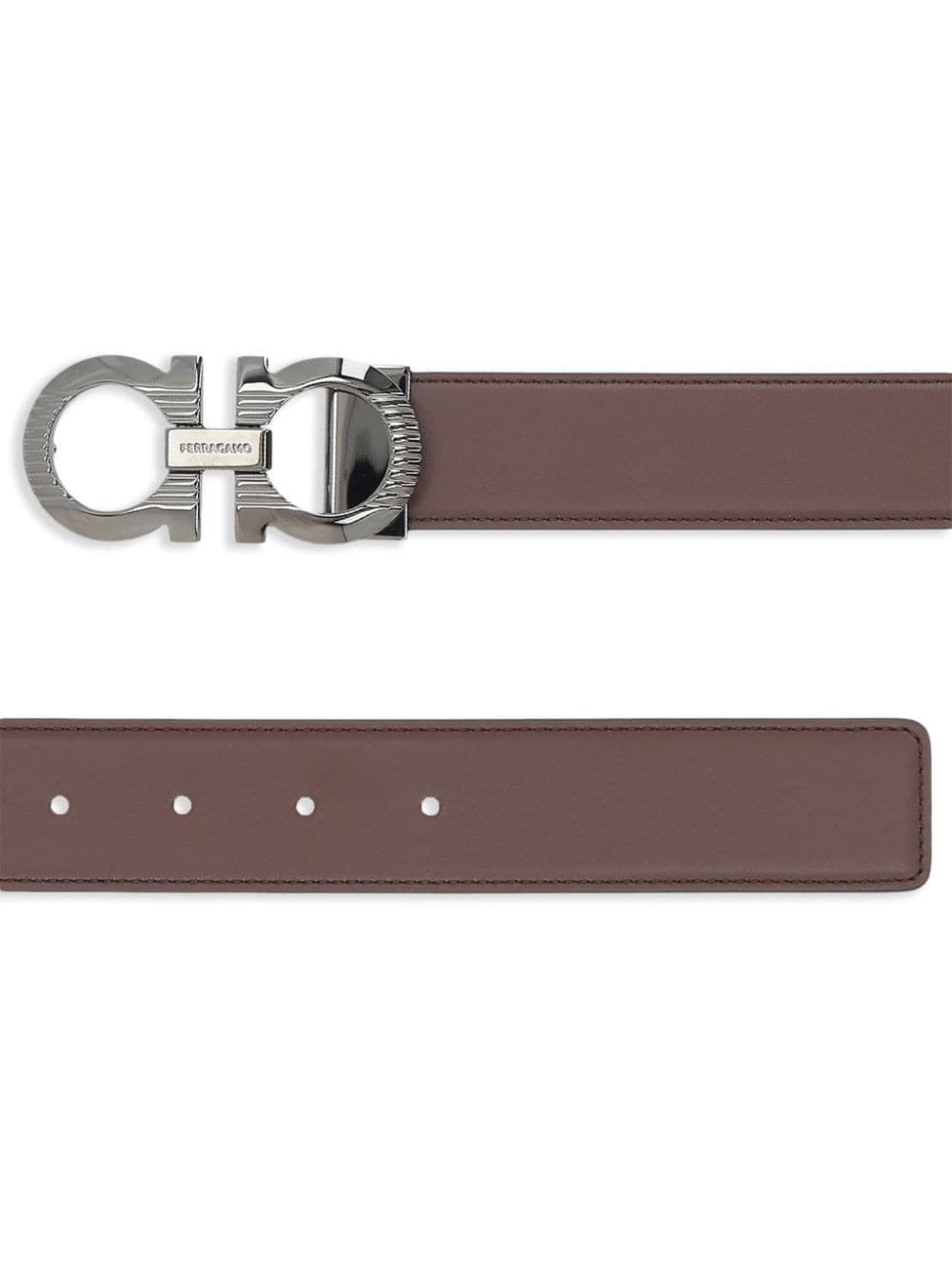 Ferragamo Gancini-buckle leather belt - Image 2