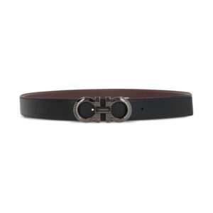 Ferragamo Gancini-buckle leather belt