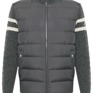 Moncler  panelled knitted padded jacket