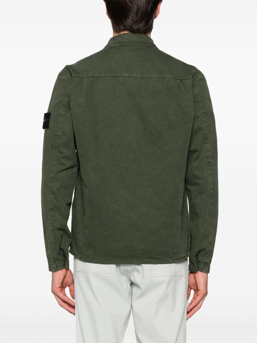 Stone Island Compass-badge cotton shirt jacket - Image 4