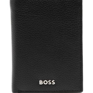 BOSS logo-plaque leather wallet