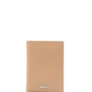 BOSS logo-plaque leather wallet