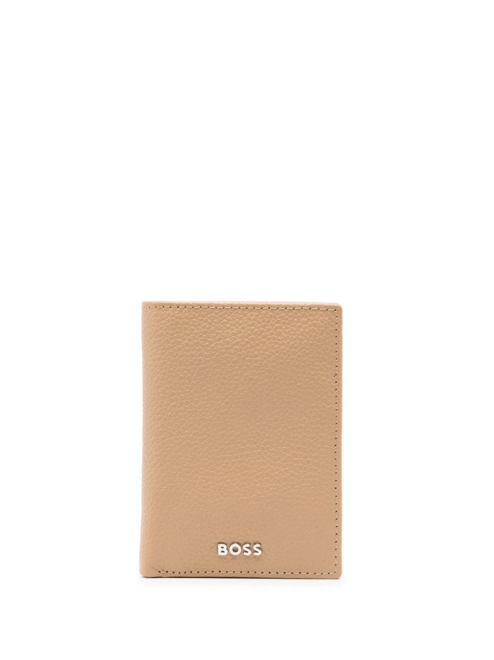 BOSS logo-plaque leather wallet
