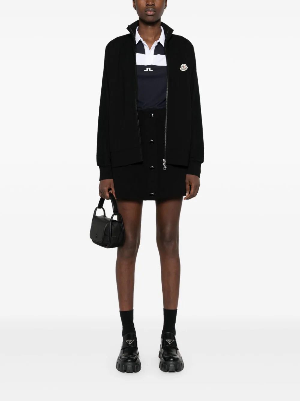 Moncler logo-appliqué zipped jacket - Image 2