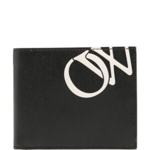 Off-White logo-print leather wallet