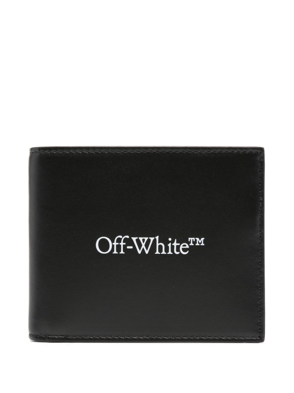 Off-White logo-print leather wallet
