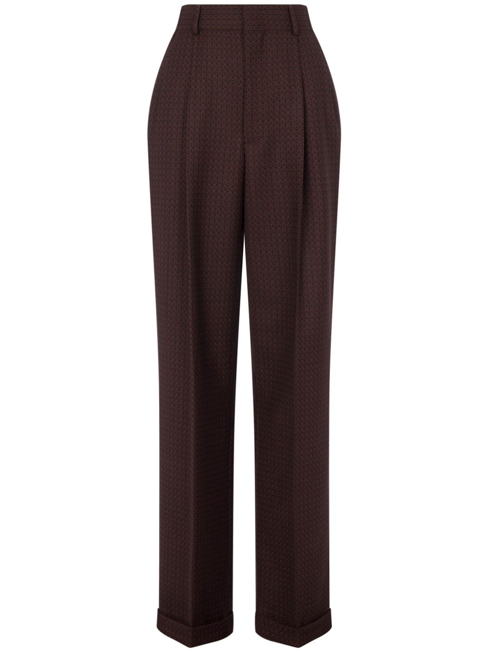 Moschino geometric-print high-rise trousers
