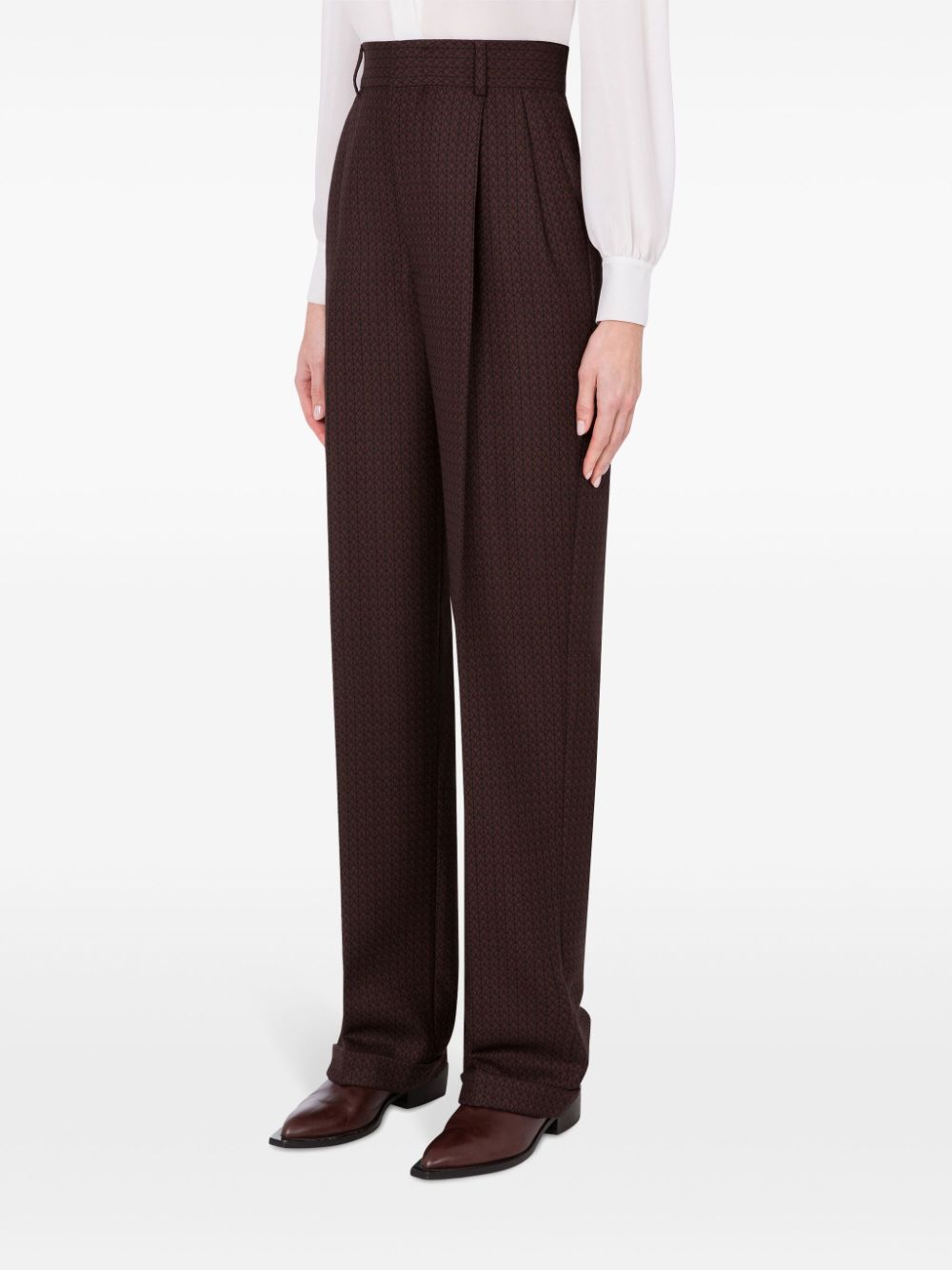 Moschino geometric-print high-rise trousers - Image 2