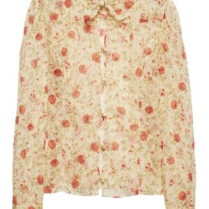 Prada floral print silk shirt