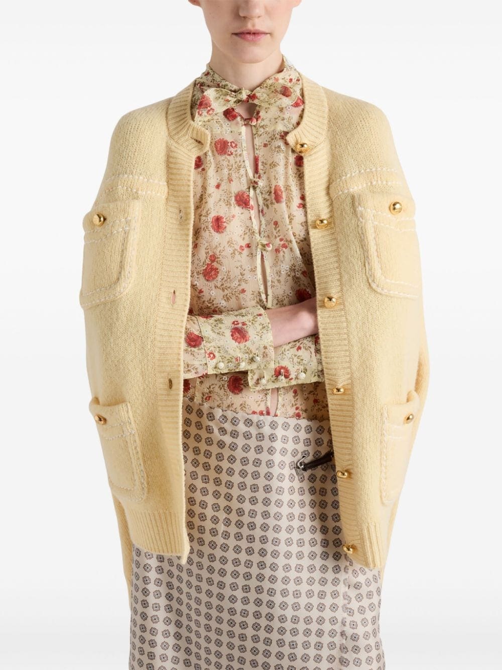 Prada floral print silk shirt - Image 4