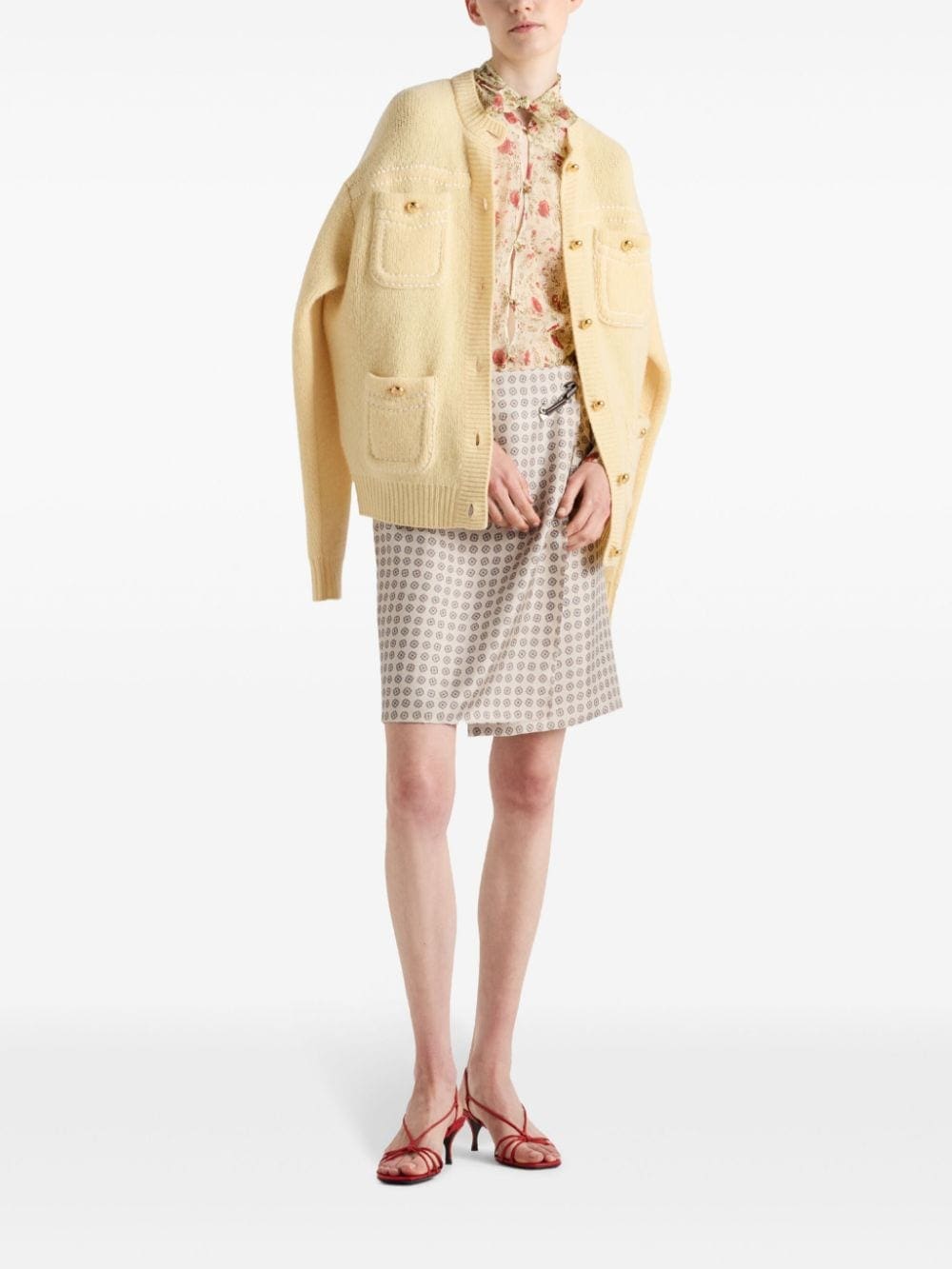 Prada floral print silk shirt - Image 2