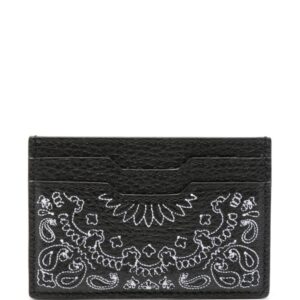 AMIRI embroidered bandana-motif cardholder