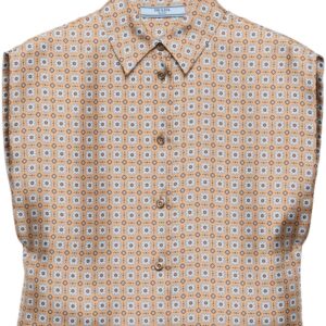 Prada floral print silk shirt
