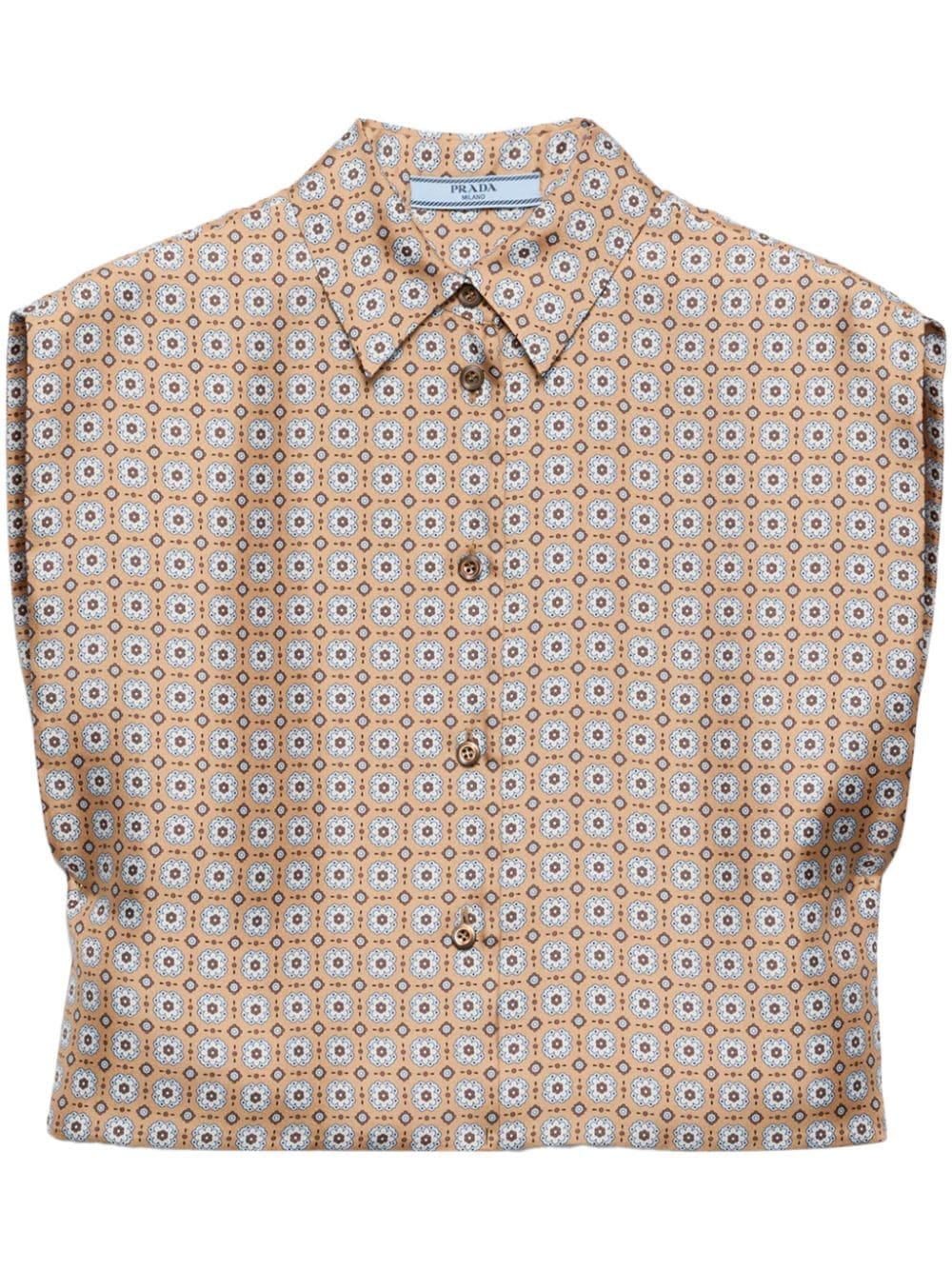 Prada floral print silk shirt