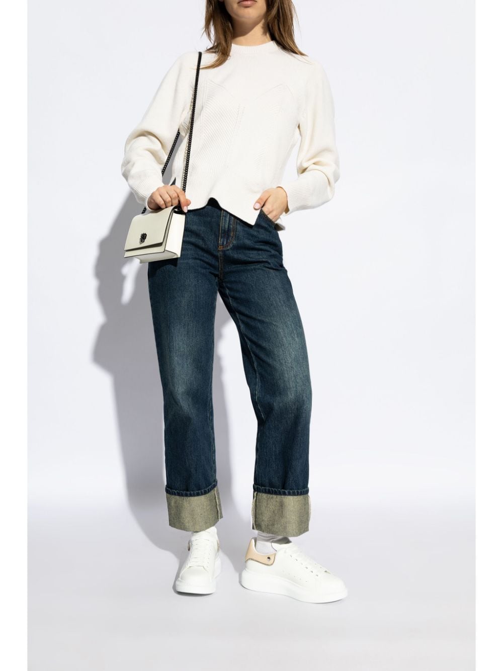 Alexander McQueen logo-print leather sneakers - Image 3