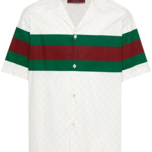 Gucci  GG Web-print cotton shirt