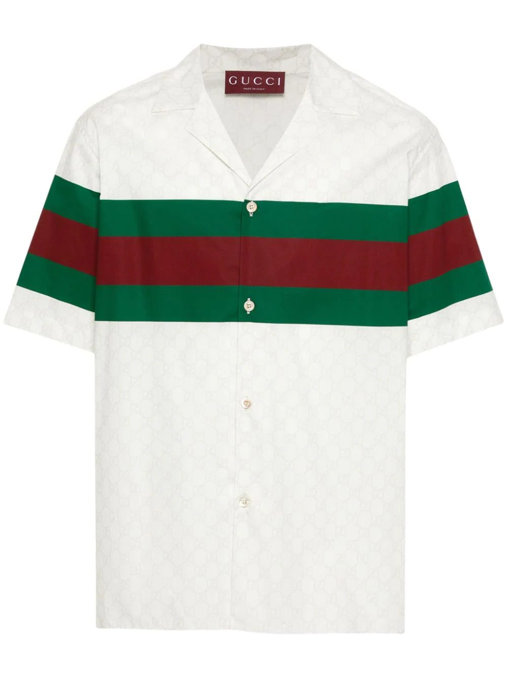 Gucci GG Web-print cotton shirt