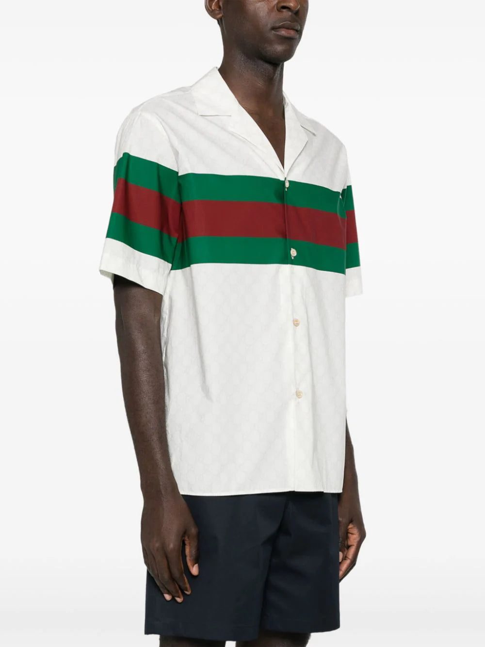 Gucci GG Web-print cotton shirt - Image 3