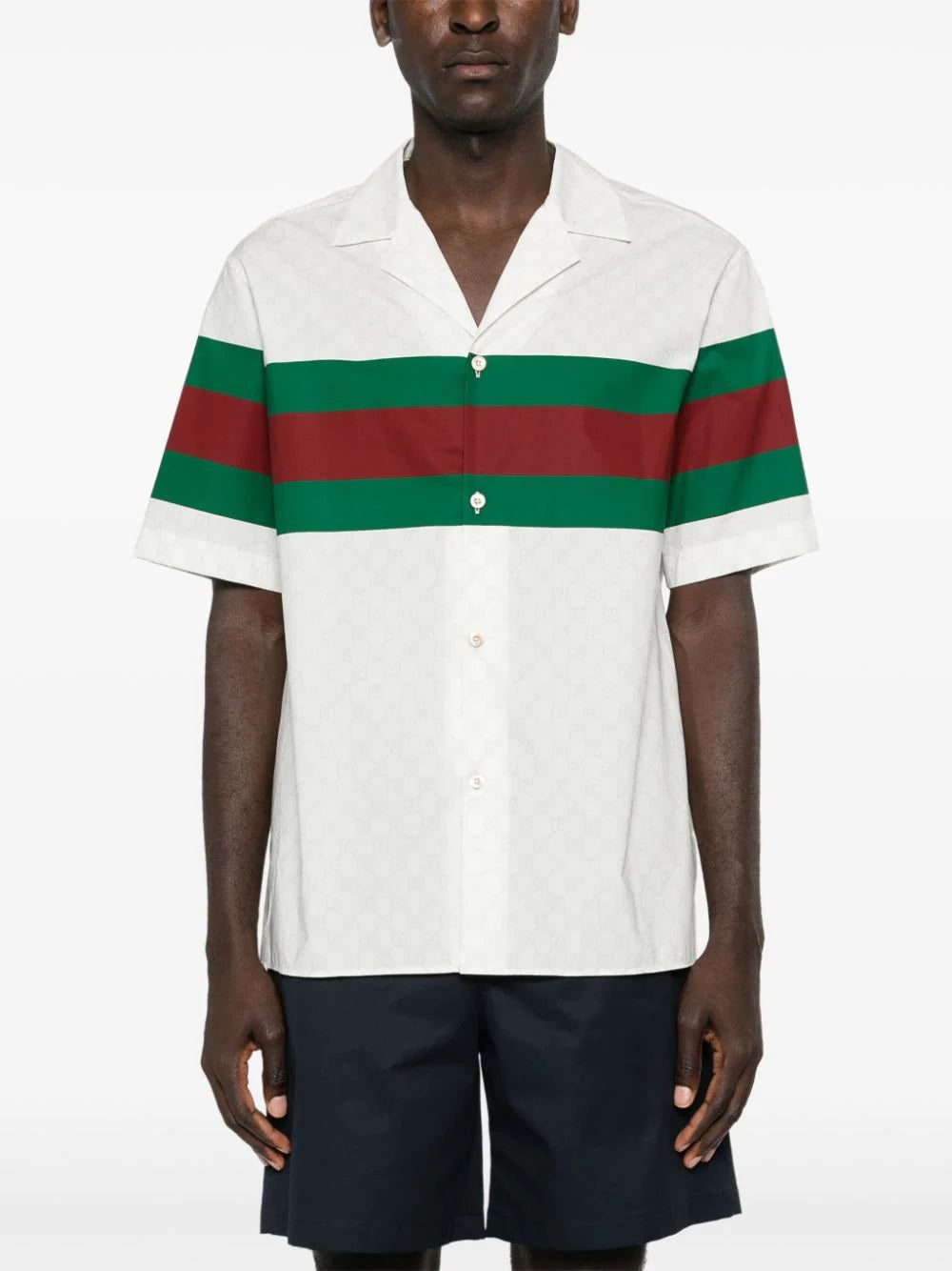 Gucci GG Web-print cotton shirt - Image 2