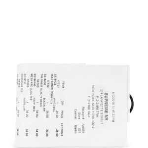 Supreme receipt leather wallet