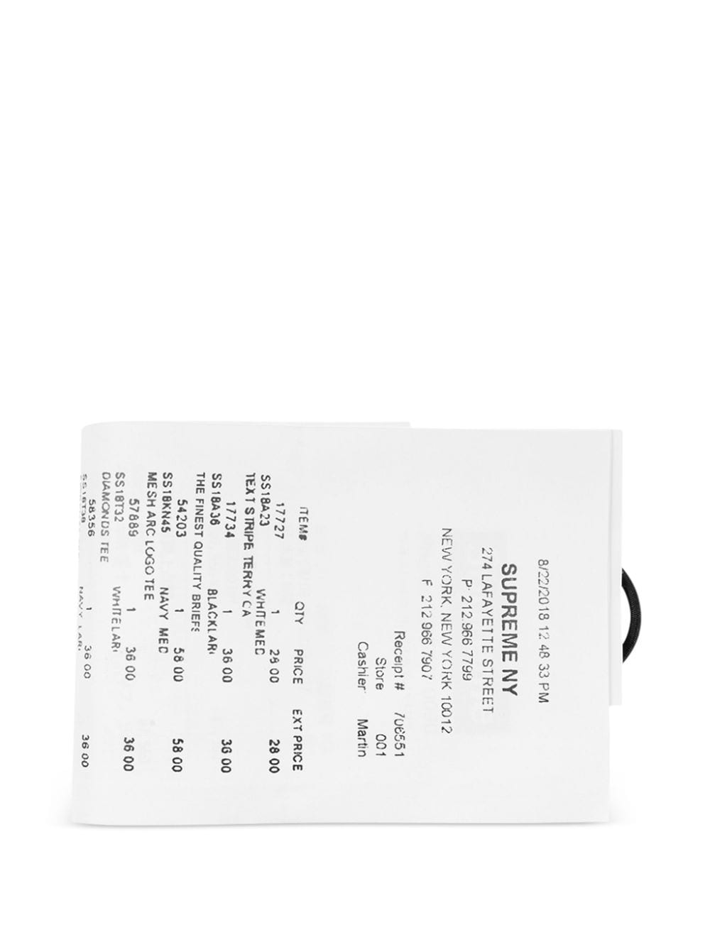 Supreme receipt leather wallet